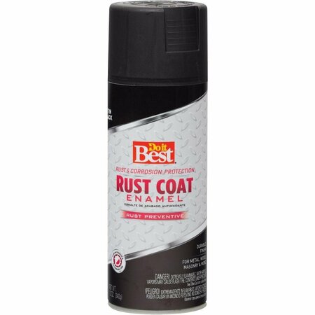 ALL-SOURCE Rust Coat Satin Black 12 Oz. Anti-Rust Spray Paint 203538D